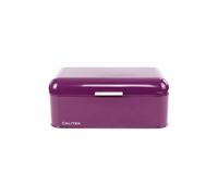 CALITEK Bread Bin Kitchen Counter Vintage Style Coated Carbon Steel Purple
