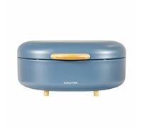 CALITEK Bread Bin with Bamboo Feet Carbon Steel Blue