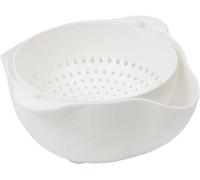 Calitek Colander Strainer Set With Detachable Plastic 1.3L Rotatable Bowl White