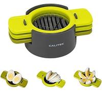 CALITEK Egg Cutter Wedger Slicer 3 in 1 Multi Tool Stainless Steel - Plastic - 1 - Grey