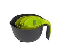 CALITEK Mixing Bowl Set of 4 Non Slip Base for Baking Cooking Food Preparation Nesting Design BPA Free Colander Measuring Jug Set Dishwasher Safe