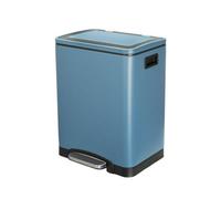 Calitek Recycling Bin 30 Litres With 2 Compartment 2 X 15 Waste Separation System Blue