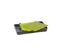 Calitek Set Of 3 Chopping Board Set With Container And Holder For Multipurpose Use Green