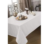CALITEX Evita Tablecloth Polyester White, Round 180 cm