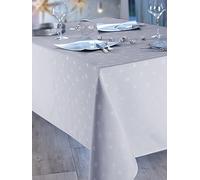 CALITEX Festive Jacquard Tablecloth Foléa Silver 150 x 300 cm