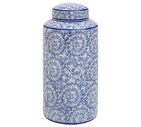 Calix Large 36Cm Tall Ceramic Ginger Jar Blue White Decor Vintage Oriental Style