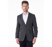 Calix Wool Blend Herringbone Tailored Blazer XPOSED Dark Grey 44