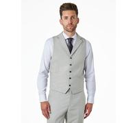 CALIX Wool Blend Herringbone Waistcoat XPOSED Light Grey 44R