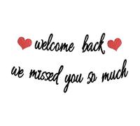 Calkkrer 1 Piece Welcome Home Banner, Glitter We've Missed You Banner, Homecoming, Warm Welcome Garland, Party Decoration