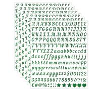 Calkkrer 6 Piece Letter Stickers Green, Self-Adhesive Vinyl Stick Letters Lowercase, ABC Stickers for DIY Crafting Scrapbooking Labels Decoration