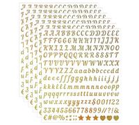 Calkkrer 6 Pieces Letter Stickers Gold, Self-Adhesive Vinyl Lettering Lowercase, ABC Stickers for DIY Crafting Scrapbooking Labels Custom Text Decoration