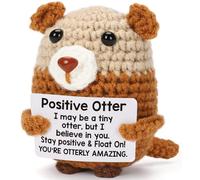 Calkkrer Handmade Crochet Positive Water Monkey, Encouragement Gifts, Lucky Charm, Emotional Support Gift, Birthday, Courage Gift, Cuddly Toys