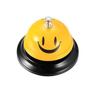 Call Bell, Service Bells, Desk Table Service Counter Ringing Bells, Kitchen Bar Called Ring Bell Clock, Metal Game Front Reception Bellsfor Schools Dinner Hotel Restaurant Kitchen (yellow)