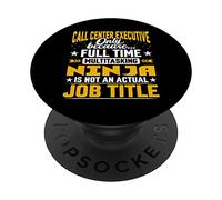 Call Center Executive Job Title Funny Call Center CEO Chief PopSockets Swappable PopGrip