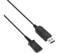 Call Center Headset Quick Disconnect QD Cable to USB Plug Adapter Compatible with Plantronics Headset QD Connector Plug to Any Computer Laptop VOIP Softphone