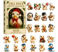 Call Duck Advent Calendar 2025, a Rubber Duck 24 Days of Surprises Christmas Countdown Calendar with 24 rubber duck toys, a fun Christmas party gift for everyone.