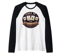 Call It I Dare You! Mah Jongg Tile Game Raglan Baseball Tee