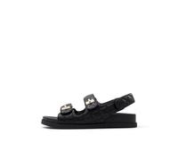 Call It Spring Women's Chantel Flat Sandal, Black, 4 UK