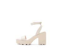 Call It Spring Women's Wave Heeled Sandal, Bone, 6 UK