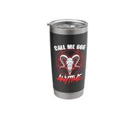 Call Me 666 Anytime Satanic Witchcraft Baphomet Goth Occult Stainless Steel Insulated Tumbler