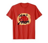 Call Me A Hot Mom Fiery Funny Motherhood Humor T-Shirt, Men, Red, XXL
