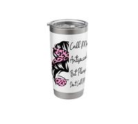Call Me Antisocial But Please Don't Call Me Funny Introvert Stainless Steel Insulated Tumbler
