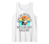 Call Me Antisocial But Please Don't Call Me Funny Introvert Tank Top