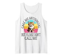 Call Me Antisocial But Please Don't Call Me Funny Introvert Tank Top