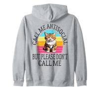 Call Me Antisocial But Please Don't Call Me Funny Introvert Zip Hoodie