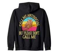 Call Me Antisocial But Please Don't Call Me Funny Introvert Zip Hoodie