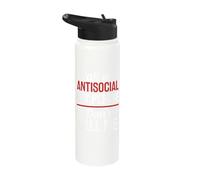Call Me Antisocial But Please Don't Call Me Stainless Steel Insulated Water Bottle