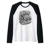 Call Me By The Old Number Vintage Rotary Phone Raglan Baseball Tee