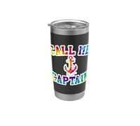 Call Me Captain, Tie Dye Boat Sailor Anchor Nautical Sailing Stainless Steel Insulated Tumbler
