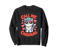 Call Me Charming Cute Romantic Cat Lover Sweatshirt