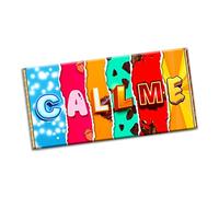 Call me Chocolate Bar Wrapper Novelty Gift Present for Wedding Marriage Valentine Birthday Friend mate (#1132) (without chocolate bar)