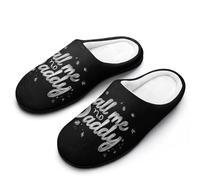 Call Me Daddy Slippers Women Winter Warm Cotton Hotel Slippers Anti-Slip Indoor Slip-Ons House Shoes 11-12（42-43）