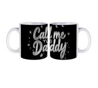 Call Me Daddy White Coffee Mugs Gloss Ceramic Cappuccino Cups with Handle