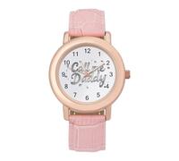 Call Me Daddy Womens Leather Strap Elegant Lady Wrist Watches Casual Band Three-Hand Watch