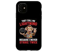 Call Me Lightning Never Strike Twice Bowling Humor League Case for iPhone 11