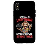 Call Me Lightning Never Strike Twice Bowling Humor League Case for iPhone X/XS