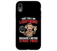 Call Me Lightning Never Strike Twice Bowling Humor League Case for iPhone XR