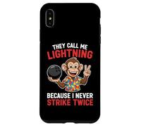 Call Me Lightning Never Strike Twice Bowling Humor League Case for iPhone XS Max