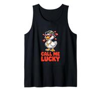 Call Me Lucky Funny Duck Lovers Valentine Tank Top