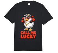 Call Me Lucky Funny Romantic Duck Lover Comfort Colors Adult Heavyweight T-Shirt