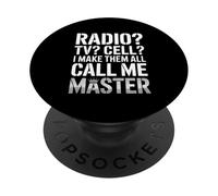 Call Me Master Radio TV Cell Signals Tower Climber PopSockets Adhesive PopGrip