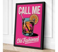 Call Me Old Fashioned Retro Canvas Wall Art Print 18x12 Inch