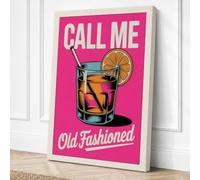 Call Me Old Fashioned Retro Canvas Wall Art Print 18x12 Inch | Ready to Hang, Gallery Wrapped, Fade-Resistant Inks, Securely Packaged, UK Made