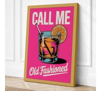 Call Me Old Fashioned Retro Canvas Wall Art Print 30x20 Inch | Ready to Hang, Gallery Wrapped, Fade-Resistant Inks, Securely Packaged, UK Made