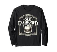 Call Me Old Fashioned Whiskey Cocktail Drinking Mixologist Long Sleeve T-Shirt
