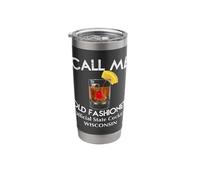 Call Me Old Fashioned - Wisconsin State Cocktail Tee Stainless Steel Insulated Tumbler